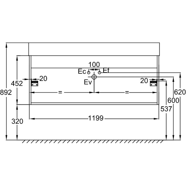 Тумба под раковину Jacob Delafon Vivienne 120 EB1669-J5-J5