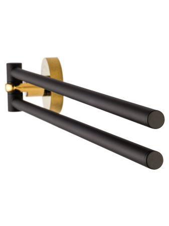 Полотенцедержатель поворотный WONZON & WOGHAND MAJESTIC, черный/золото WW-9231