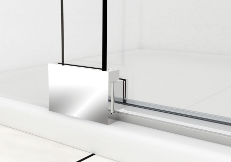 Душевая дверь Vincea Extra VDP-1E1011CLB, (110х200) черный, стекло прозрачное