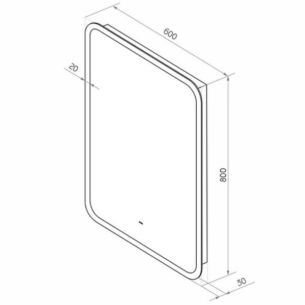 Зеркало с подсветкой (60x80) Continent Isten ЗЛП3781