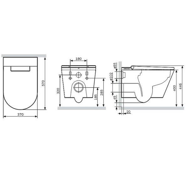 Унитаз подвесной AM.PM Inspire CleanCare CCC501700SC