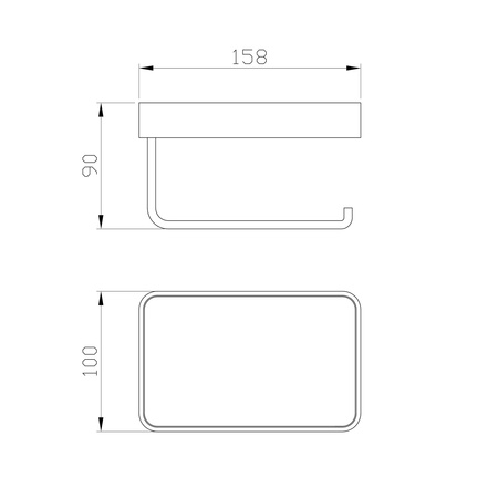 Держатель для туалетной бумаги с полкой WONZON & WOGHAND, хром WW-9536