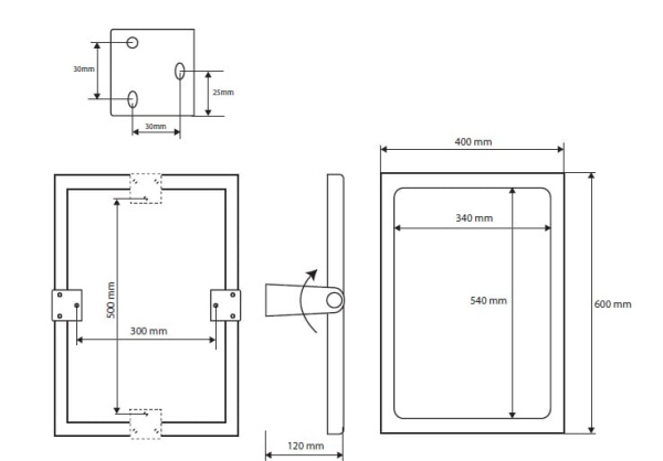 Зеркало для ванной, глянец Bemeta Help 301401031