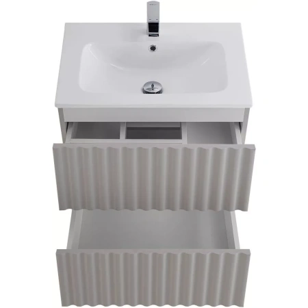 База под раковину Art&Max Еlegant AM-ELEGANT-600-2C-SO-GCM-LED Светло-серый матовый