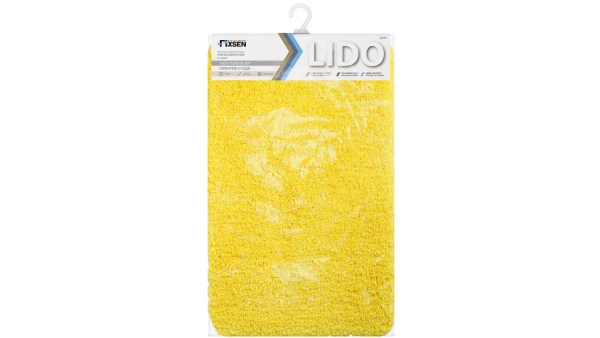 Коврик для ванной Fixsen Lido 1-ый желтый, 50х80см FX-3002Y