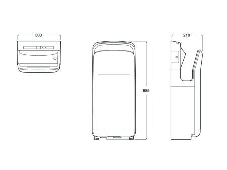 Сушилка для рук Roca сенсорная, HEPA-фильтр Public touchless 817419001