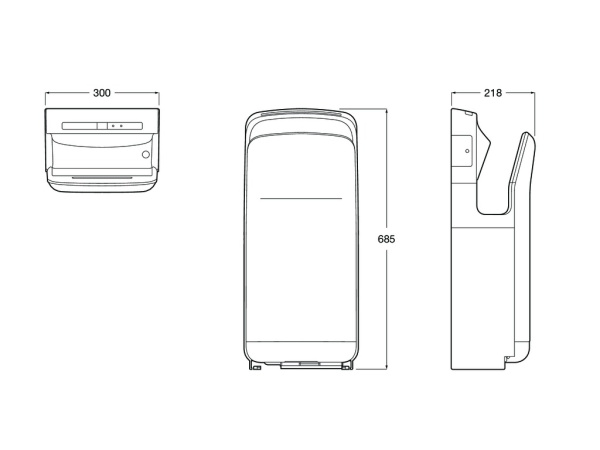 Сушилка для рук Roca сенсорная, HEPA-фильтр Public touchless 817419001