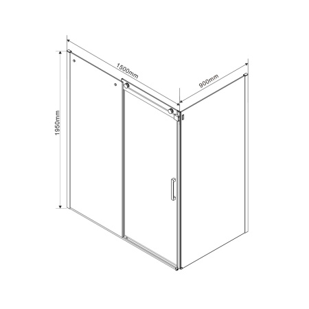 Душевой уголок Vincea  Como VSR-1C9015CL (150х90)  хром, стекло прозрачное