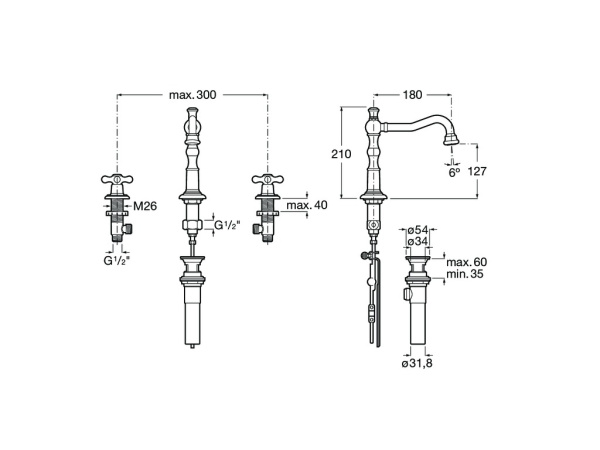 Смеситель для раковины Roca Carmen 5A444BC00