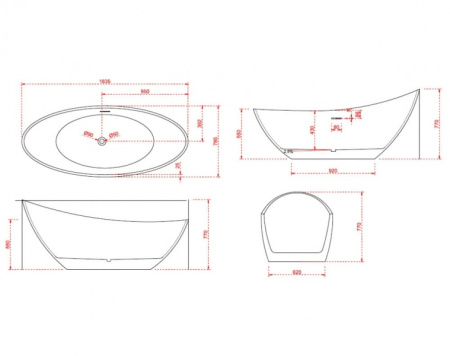 Акриловая ванна Gemy (184x79)