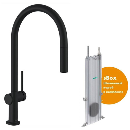 Кухонный смеситель Hansgrohe Talis 72803670, черный матовый