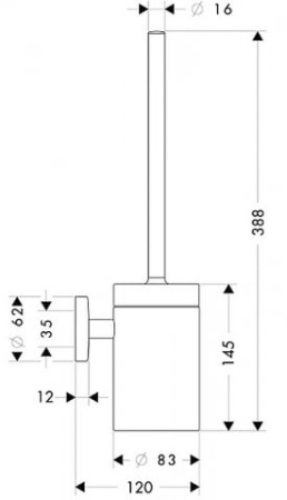 Ёршик для туалета HANSGROHE Logis 40522000