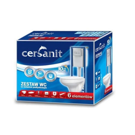 Комплект 6-в-1 унитаз Cersanit Delfi с инсталляцией Alfa S-SET-DELFI/Leon/Cg-w