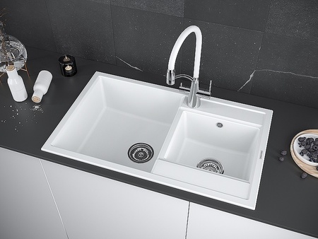 Кухонная мойка Paulmark  Tandem PM238250-WH белый