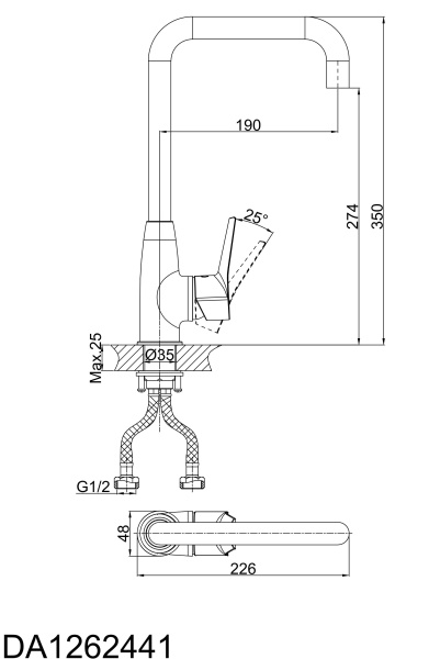 Смеситель для кухни D&K Rhein Mosel (DA1262441)