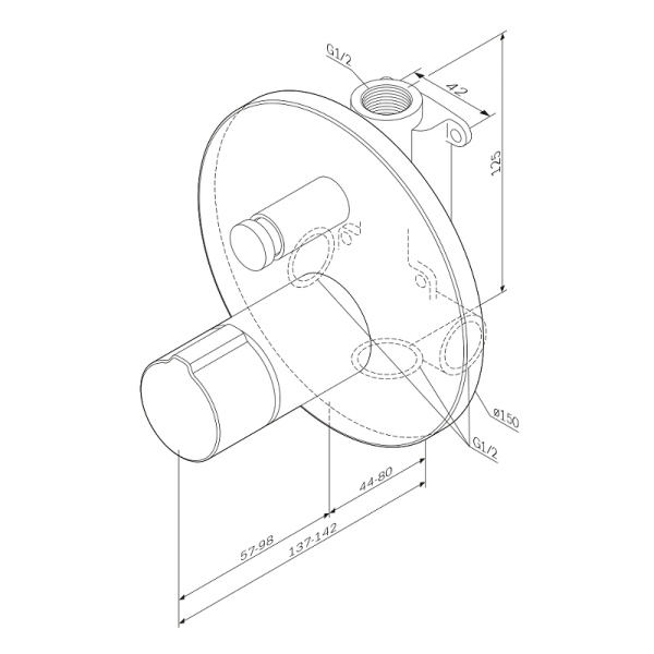Смеситель для душа AM.PM X-Joy TouchReel F85A45722