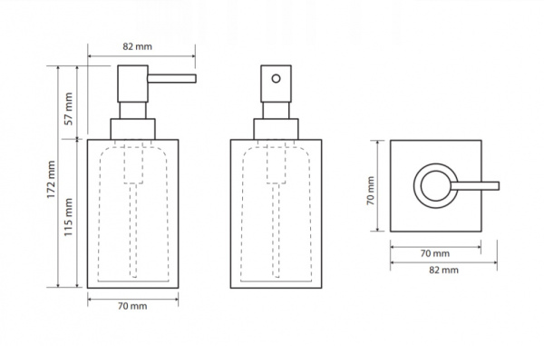 Дозатор для жидкого мыла белый Bemeta Vista 120109016-104
