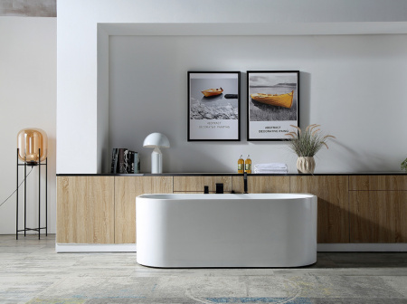 Акриловая ванна (170х78) ABBER AB9310 без гидромассажа, белый