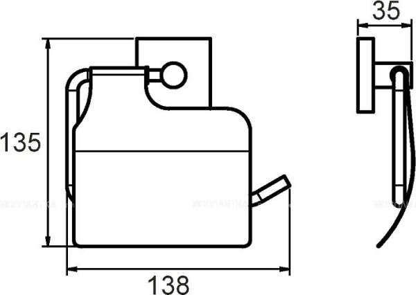 Держатель для туалетной бумаги Milardo Amur AMUSMC0M43