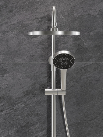 Душевая система с однорычажным смесителем AGGER Sweet A2793322 сатин матовый
