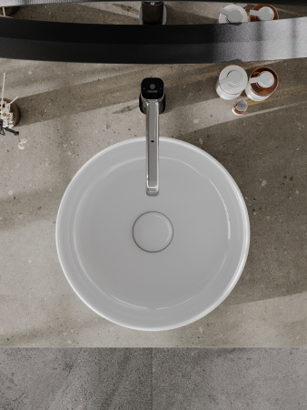 Раковина накладная (34,5х34,5) Orange  B07-345W белый глянец