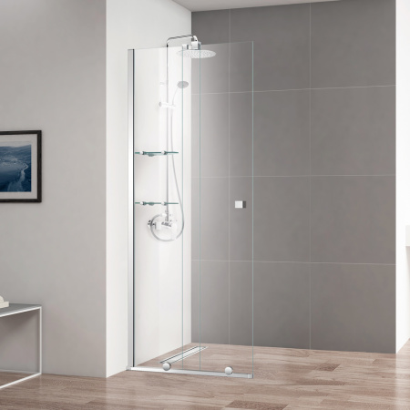 Душевая перегородка 80 см CEZARES STREAM STREAM-BF-1-80-C-Cr