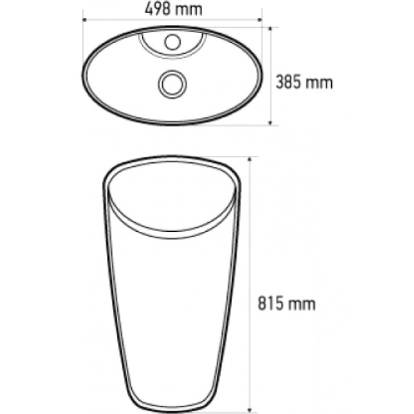 Раковина напольная (49х39)  Melana B166-1-805