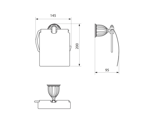 Бумагодержатель с крышкой RUSH Socotra ST12111