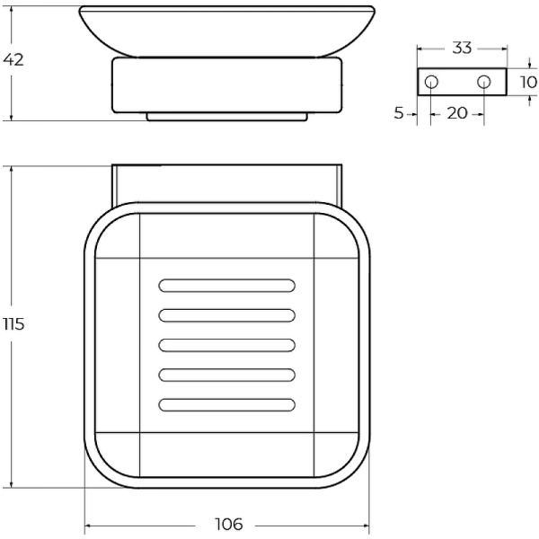 Мыльница подвесная CEZARES SLIDER-SODS-NOP