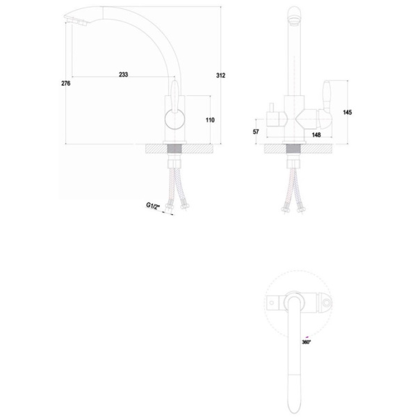 Смеситель для кухни Paulmark Essen Es213001-431-BR Смеситель для кухни Paulmark Essen Es213001-431-BR