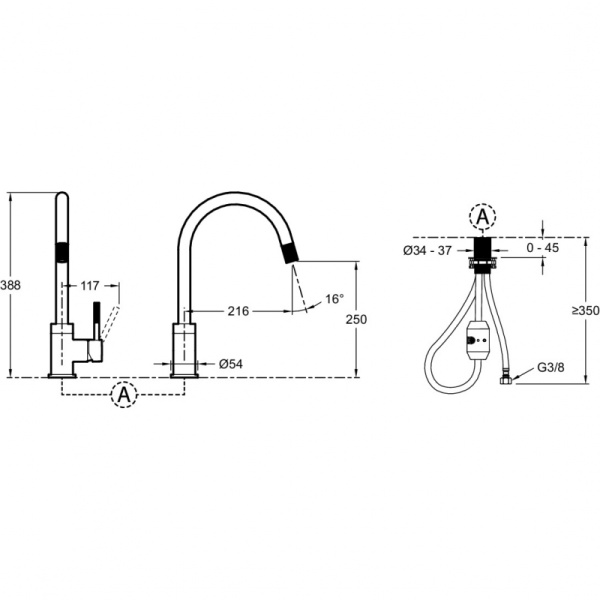 Смеситель для кухни Jacob Delafon Edgar E23309-CP Смеситель для кухни Jacob Delafon Edgar E23309-CP