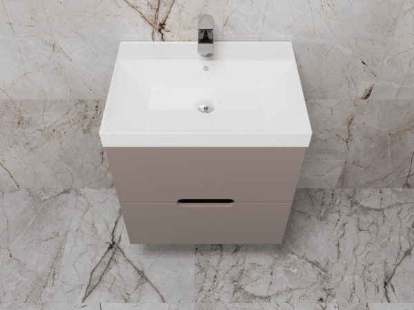 Тумба без раковины подвесная 60 см Style Line Матис ЛС-00002296 тауп матовый