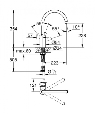 Смеситель для кухни GROHE Feel 32670DC0 (32670DC0) суперсталь