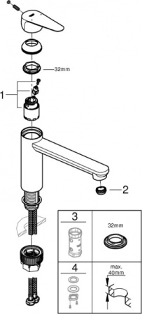 Смеситель для кухни Grohe BauCurve 31715 000 (31715000) хром