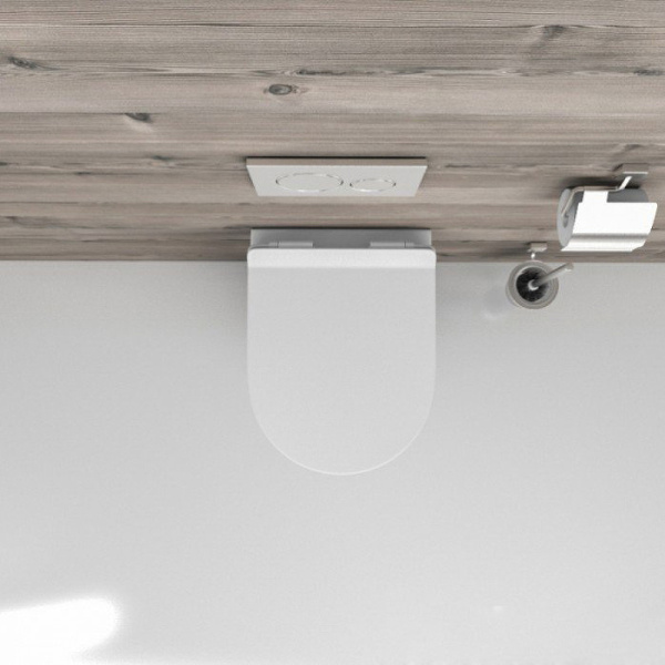 Подвесной безободковый унитаз с сиденьем микролифт beWash Aldo BKWHR401480