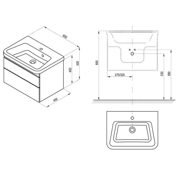 Тумба под раковину Ravak SD 10° II 65 X000001288