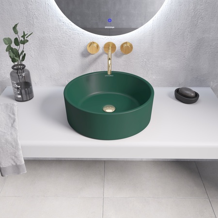 Раковина накладная (40х40) Grossman Color GR-3013OLM, зеленый