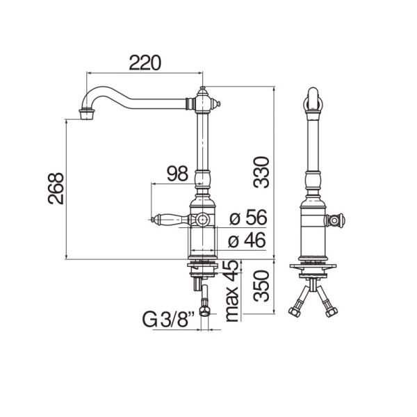 Смеситель для кухни Nobili Charlie CH75113BR