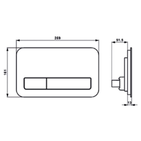 Клавиша смыва Villeroy & Boch ViConnect 922400RB