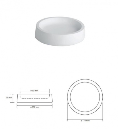 Мыльница Bemeta Gamma 145708324 белая