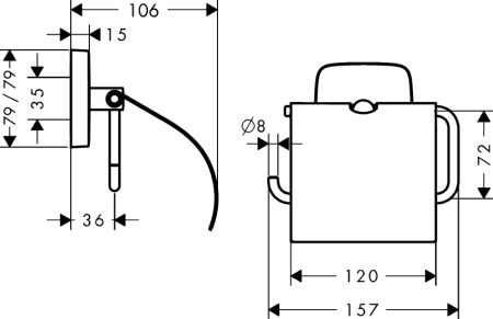 Держатель туалетной бумаги HANSGROHE PuraVida 41508000