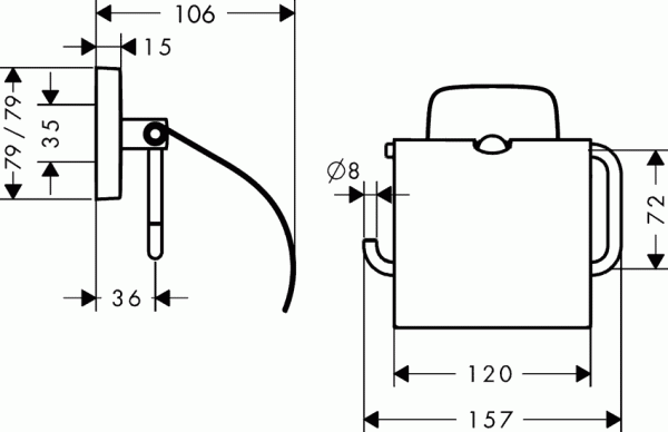 Запорный вентиль Hansgrohe S 15972000