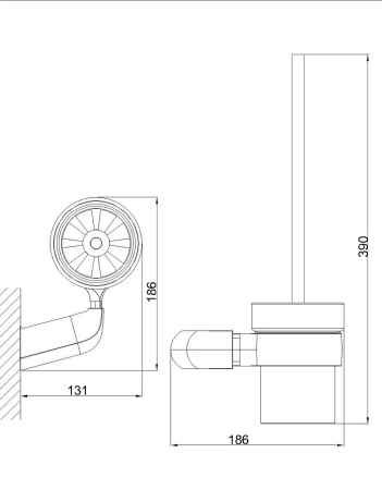 Ерш для туалета RUSH Flores FL08710