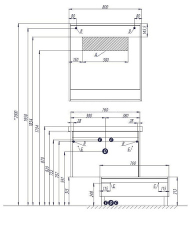 Раковина Акватон Миранда 1WH302251