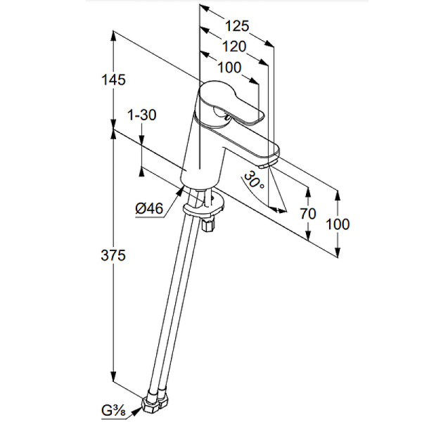Смеситель для раковины Kludi Pure&Easy 370280565 Смеситель для раковины Kludi Pure&Easy 370280565