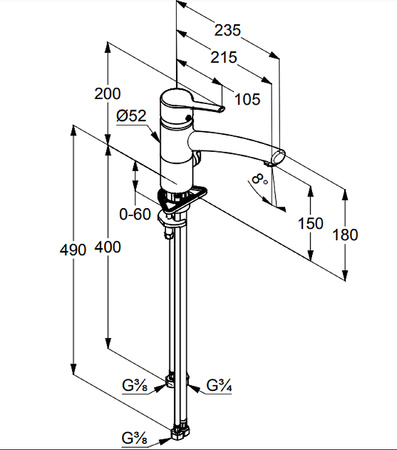 Смеситель для кухни Kludi Trendo 335770575