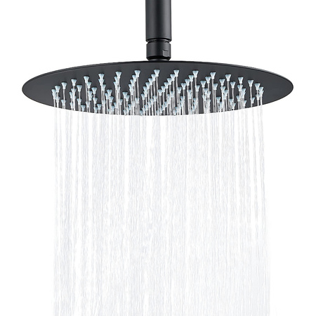 Верхний душ Berges Wasserhaus Ventas R Black 074004