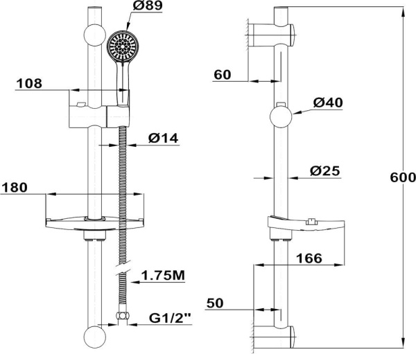 Душевой гарнитур Teka Stylo 790026600 (79.002.66.00)