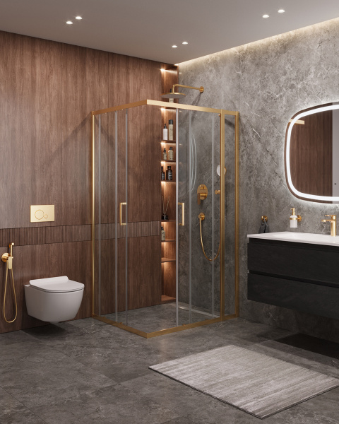 Душевой уголок (130х100) CEZARES MOLVENO MOLVENO-AH-21-100+30-C-BORO-IV