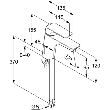Смеситель для раковины Kludi Ameo 410260575